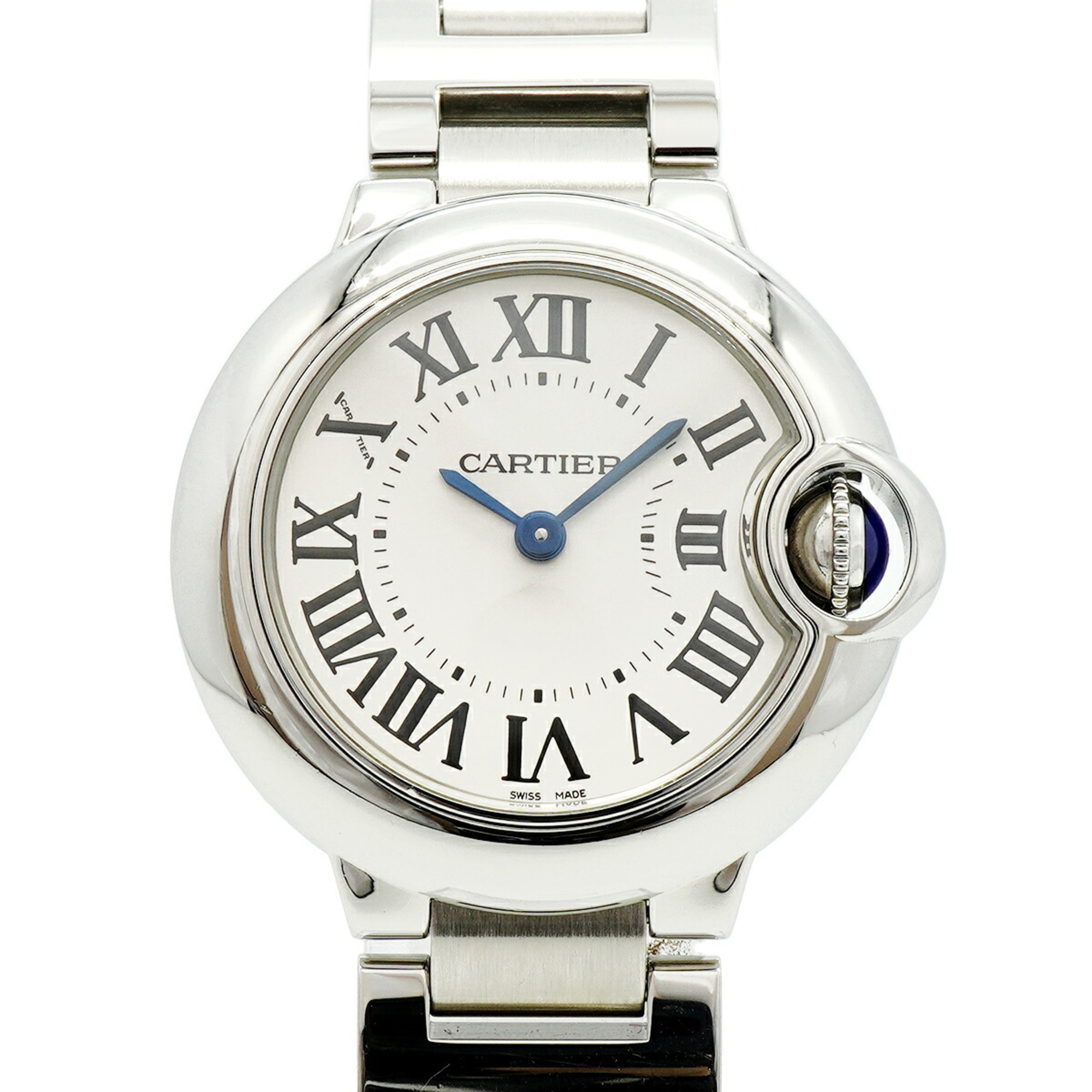 Cartier Ballon Bleu Sm W69010z4 Silver Dial Womens Watch
